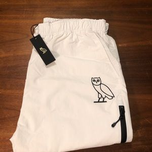 OVO White Windbreaker Pants Brand New